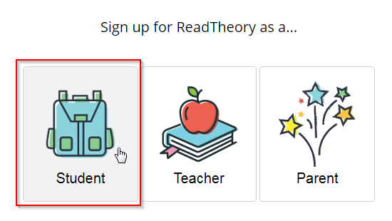 Sign up tài khoản ReadTheory